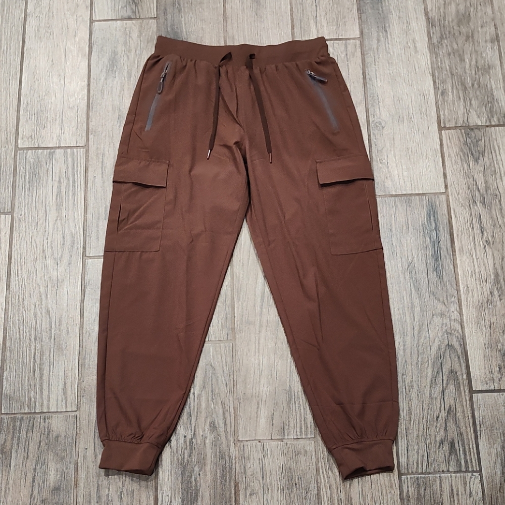 Libin Women's Brown Cargo Jogger Pants Size L